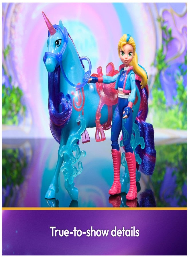 Unicorn Academy أكاديمية يونيكورن، مجموعة إيزابيل وريفر "قوة الصداقة" مع سرج وإكسسوارات، دمى وألعاب يونيكورن، هدايا وهدايا صغيرة للفتيات من عمر 4 سنوات فما فوق - Image 3